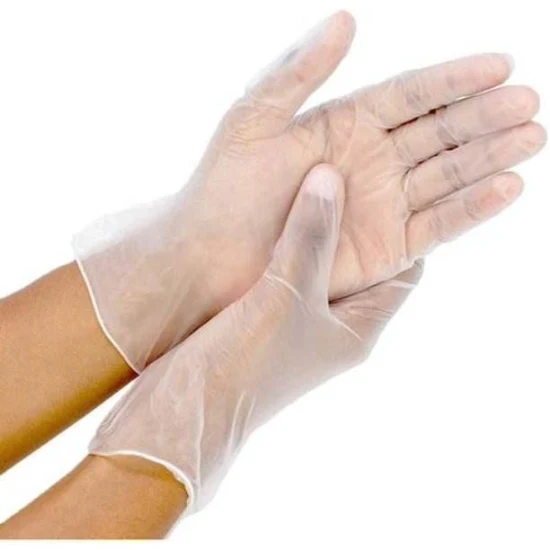 PVC Gloves 100PCS Bag Catering Takeaway Clear Thickened